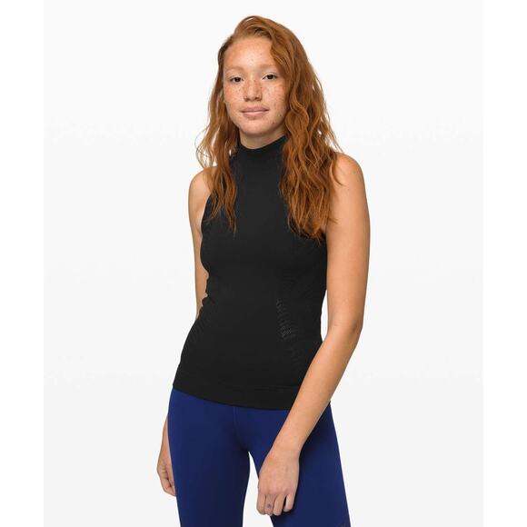 Lululemon Reveal Mock Neck Activewear Tank Top - 4 - Picture 1 of 5